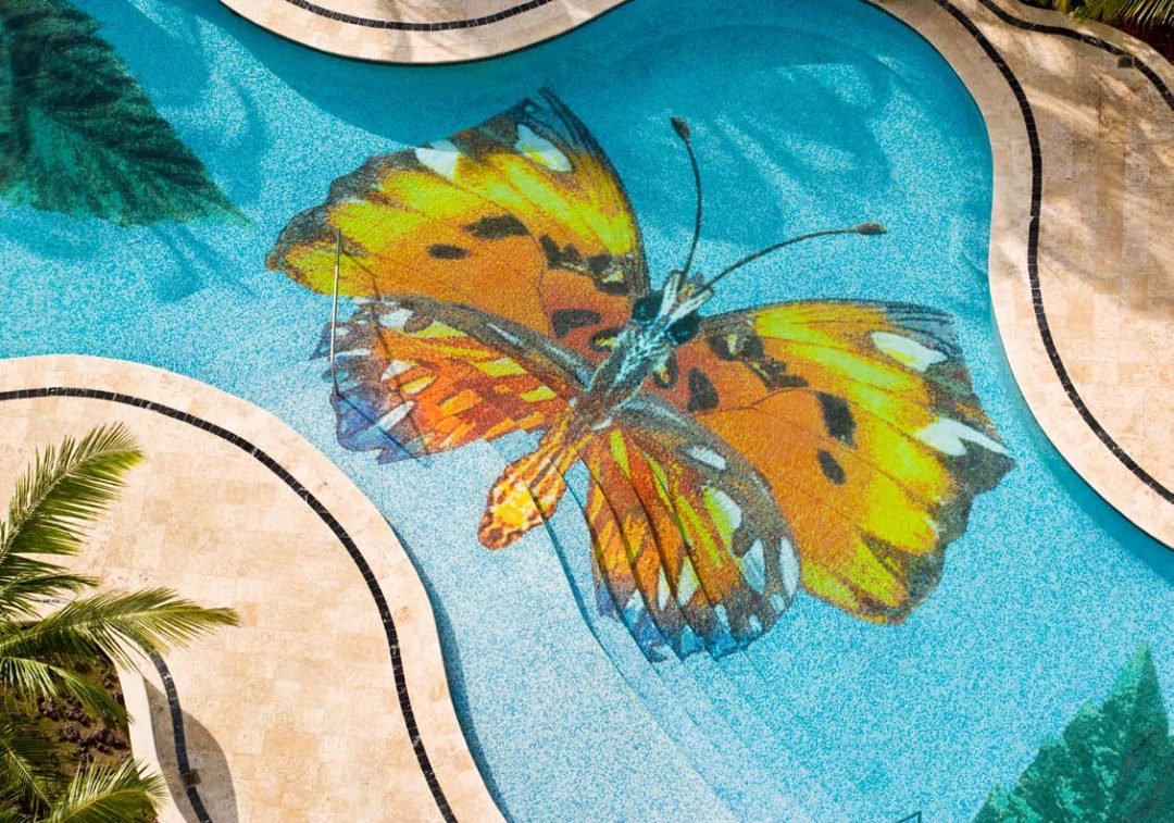 Hand Painted Butterfly Pool Art 1080x757 